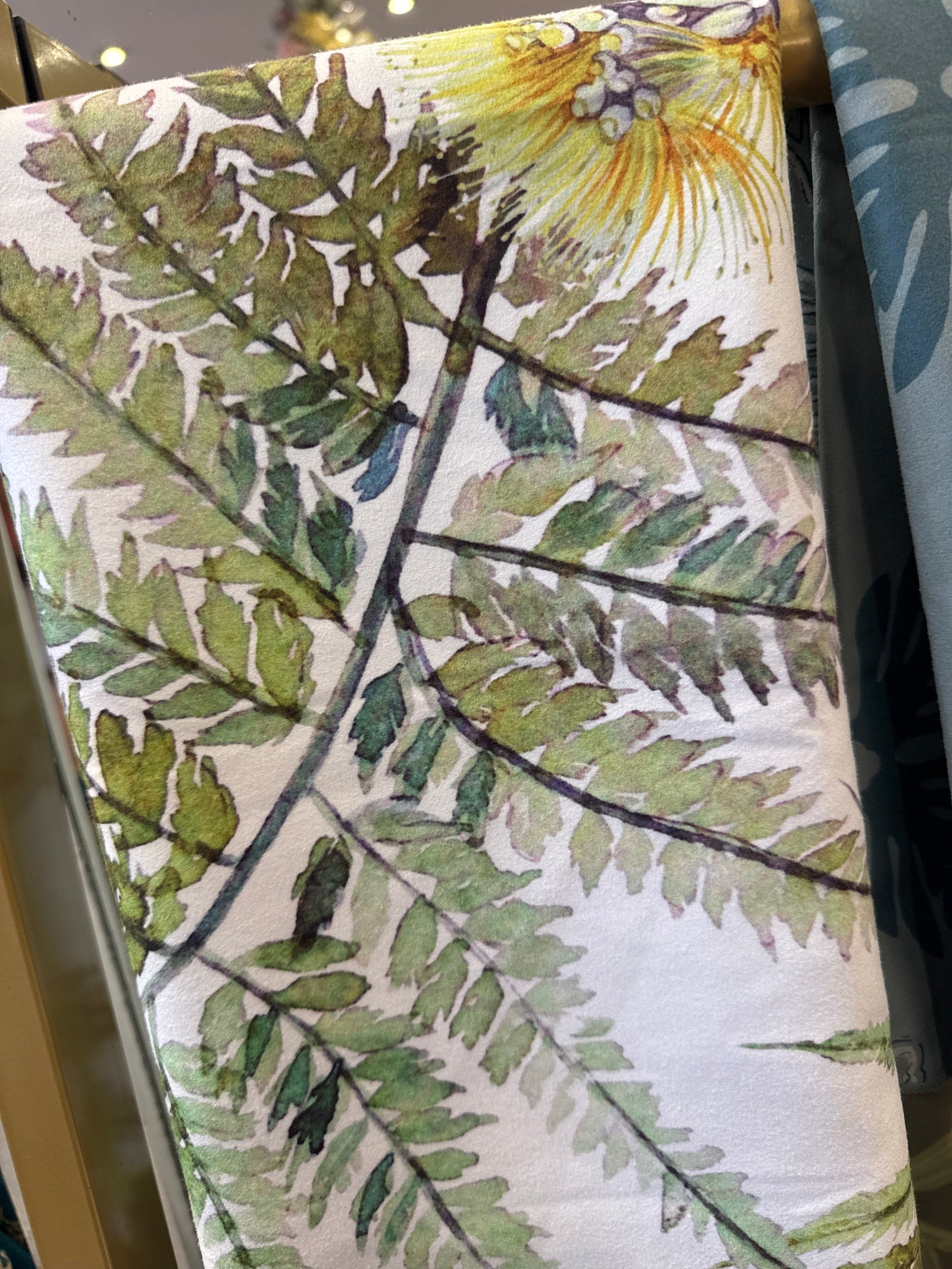 Microfiber Towel in White Palapalai - Front View | Kahulaleʻa