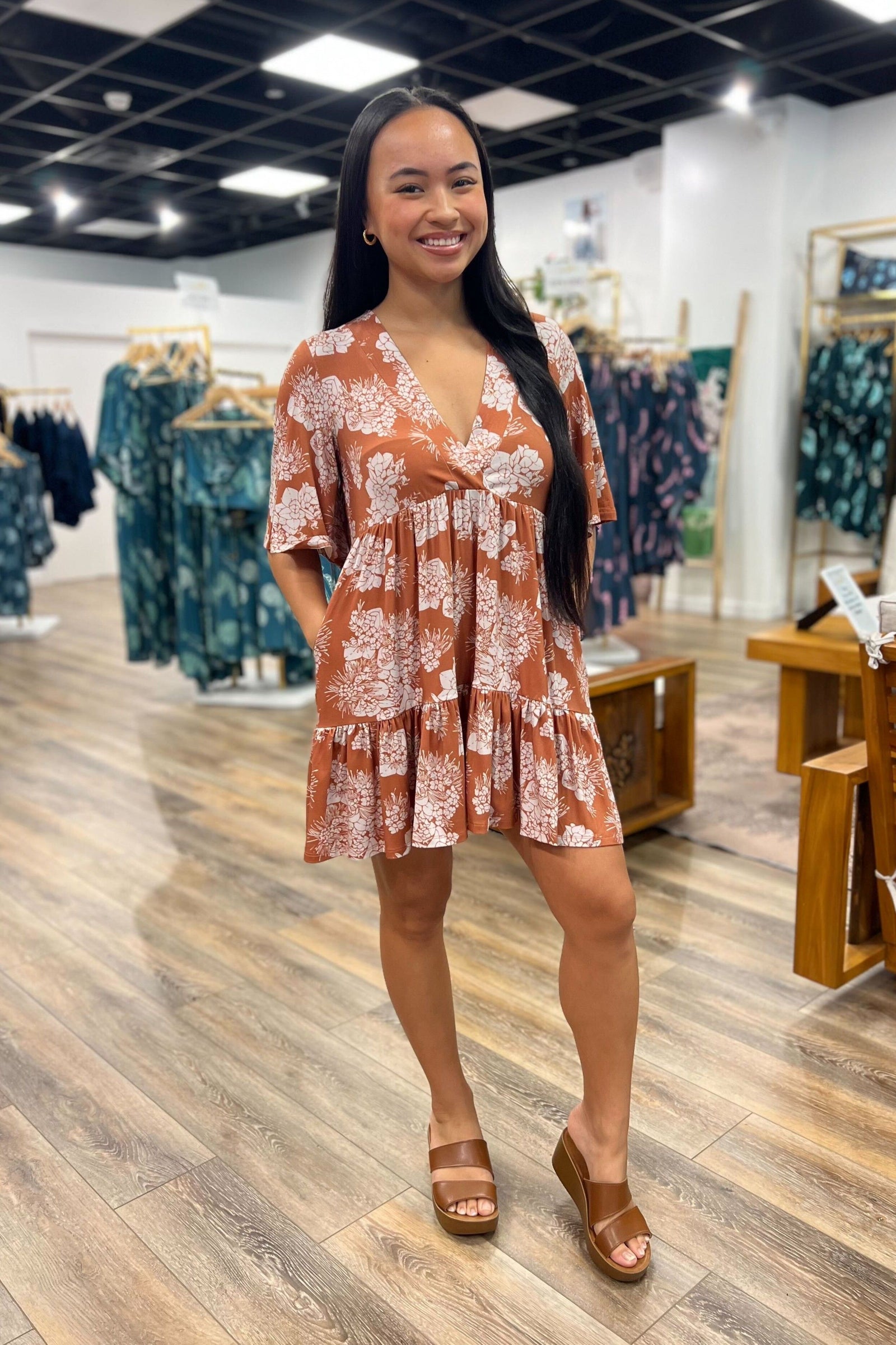 Dress Poipū Rust Lehua Nui