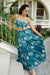 Women's Top & Skirt Set Pololū in Green Hāpuʻu - Front View | Kahulaleʻa