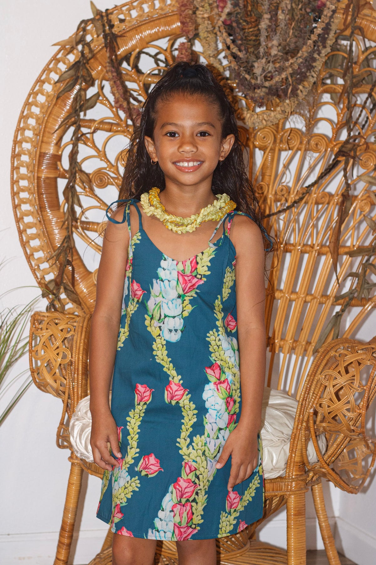 Girls Dress Blue Lei Ka'i'ini