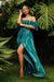Model wearing Dress Ho’ola’i Teal Lei Loke | Kahulaleʻa