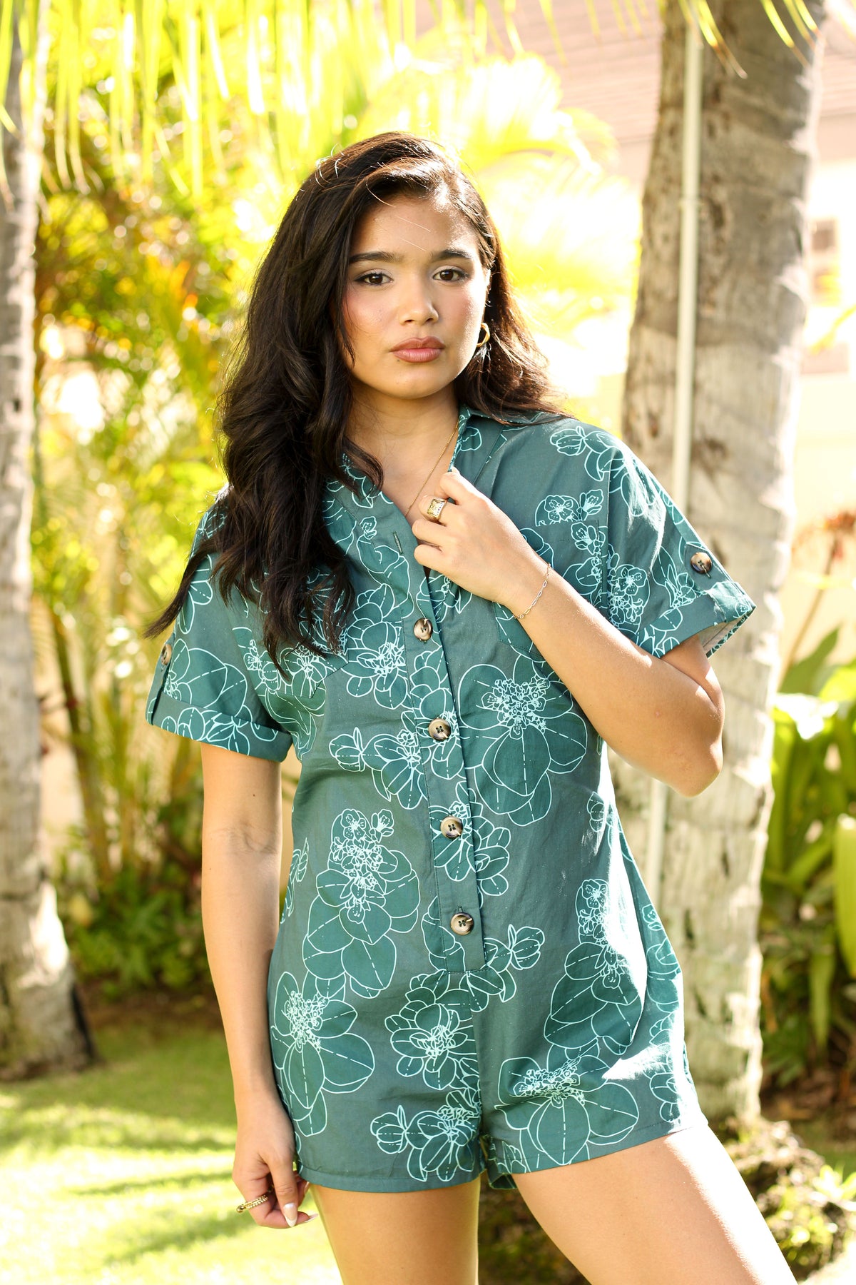 Romper Palikū Azure Pōhinahina