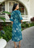Women's Dress Wai in Green Hāpuʻu - Back View | Kahulaleʻa