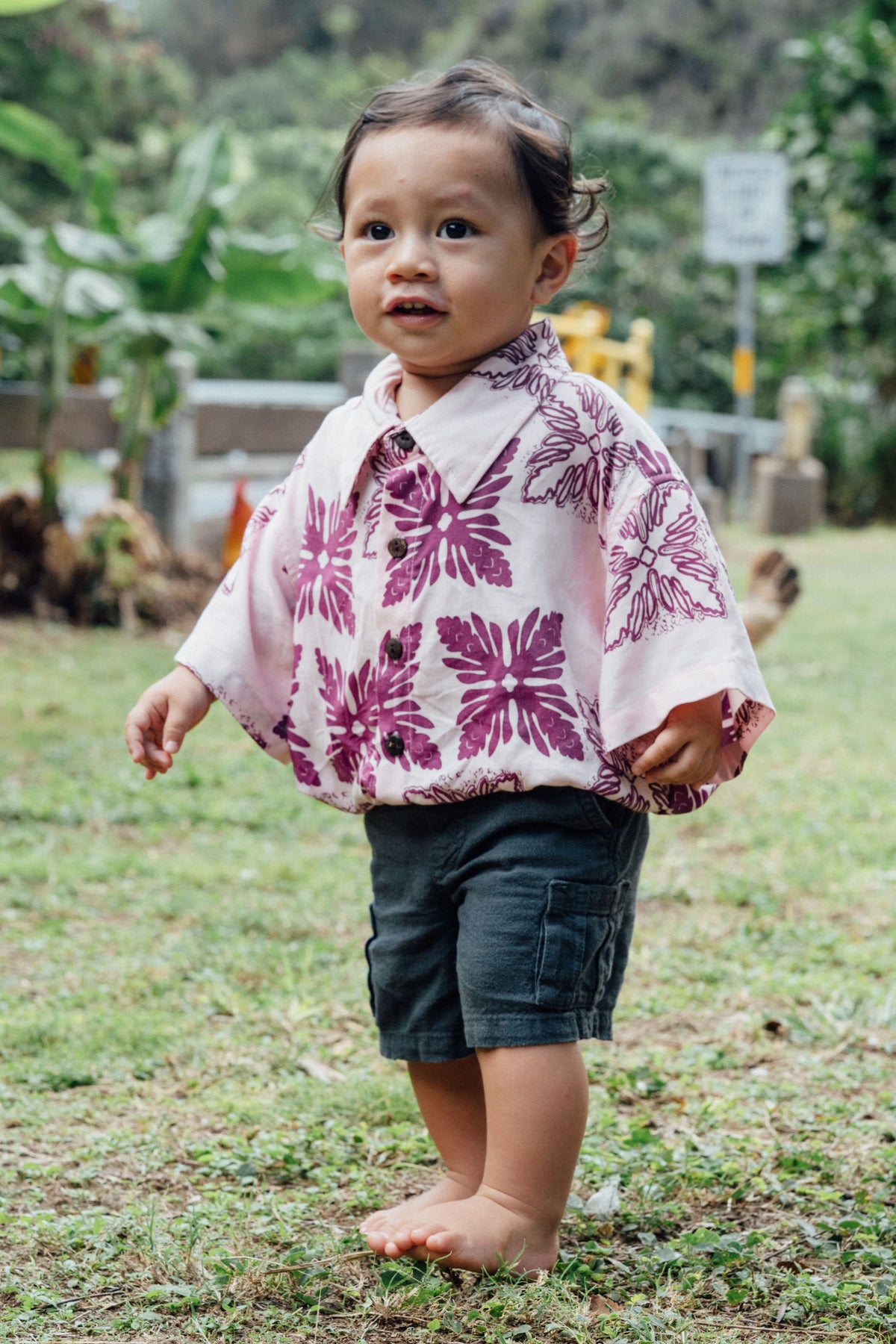 Boy's Aloha Shirt Pāʻia Tūtū's Quilt