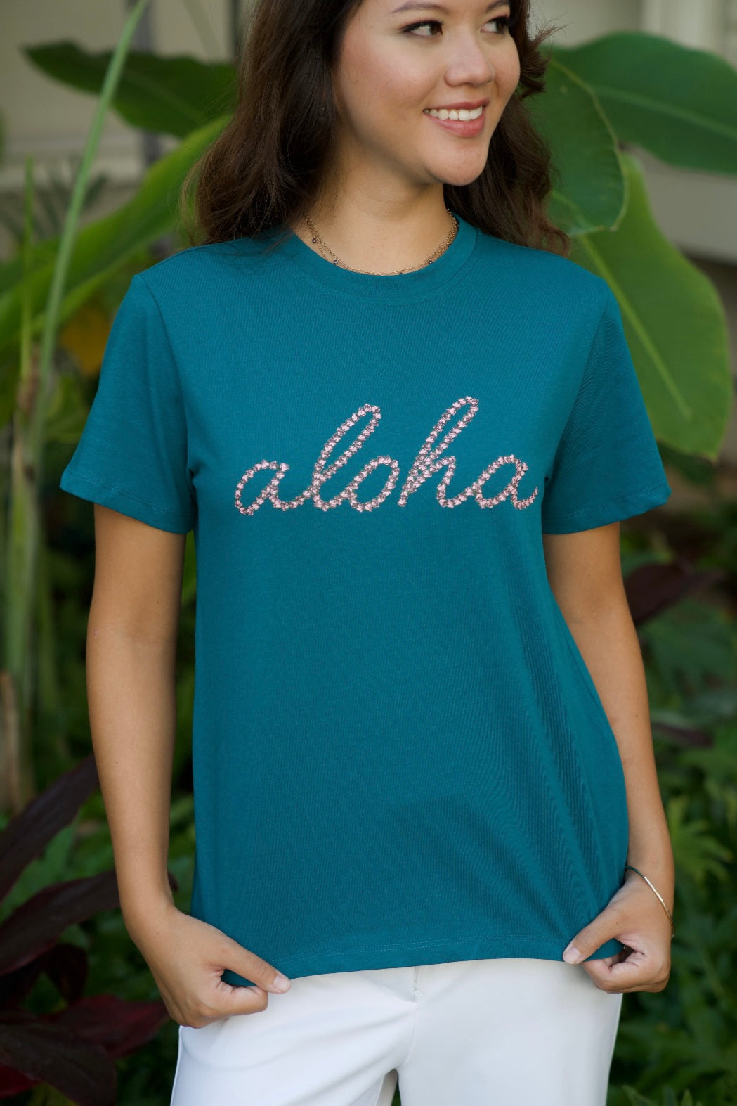 Aloha T-Shirt in Teal | Kahulaleʻa