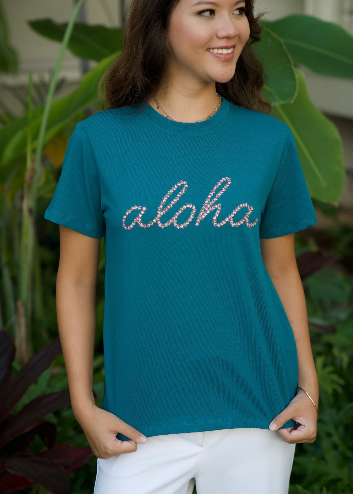 Aloha T-Shirt in Teal | Kahulaleʻa