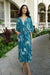 Women's Dress Wai in Green Hāpuʻu - Front View | Kahulaleʻa