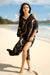 Caftan Pualei Black Gold Puakenikeni