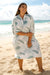 Dress Halekoa White Aqua Puna Niu