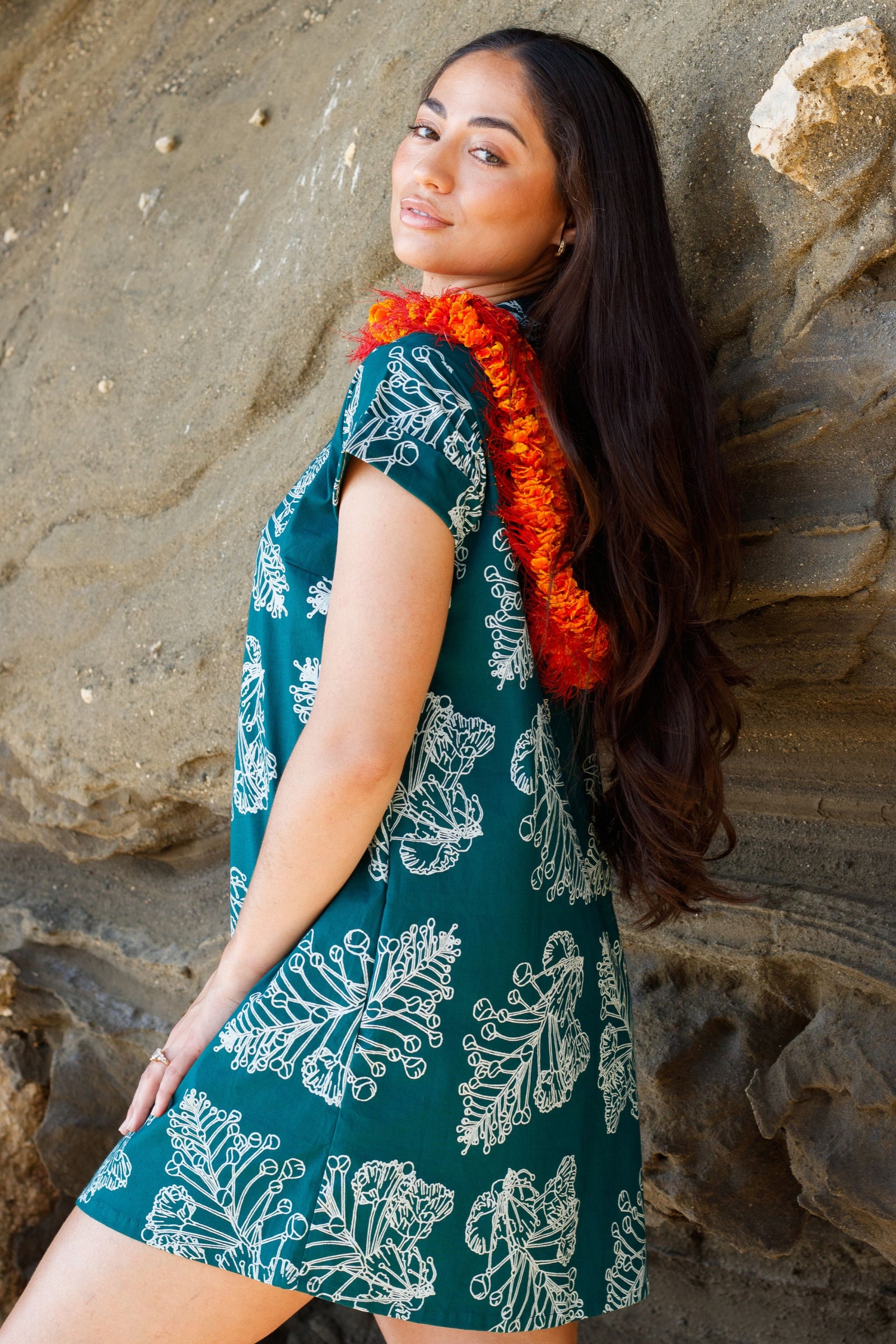 Dress Hi'ilei Midnight Teal ʻŌhai Aliʻi