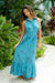 Dress Kawēkiu Cerulean Pāʻū o Hiʻiaka