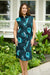 Dress Keʻahi Teal Hawaiian Seashell