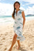 Dress Le'ale'a White Aqua Puna Niu