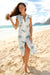 Dress Le'ale'a White Aqua Puna Niu
