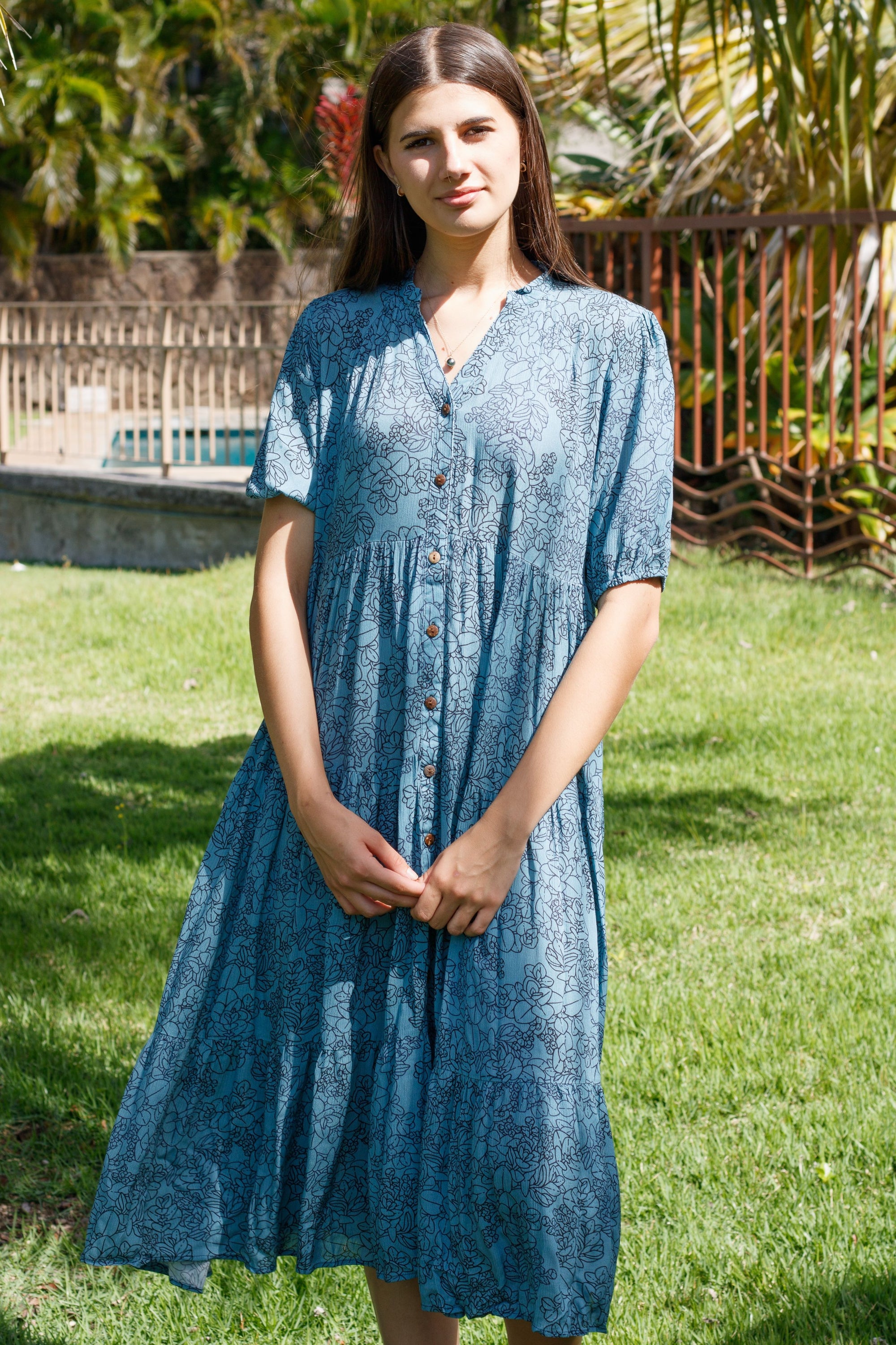 Dress Leilehua Liko in Steel Blue XL