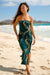 Dress Leimakamae Teal Gold Lei Puakenikeni