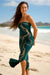 Dress Leimakamae Teal Gold Lei Puakenikeni
