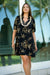 Dress Lokelia Black Gold Pua Kalaunu