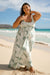 Dress Mapuana Maxi White Aqua Puna Niu