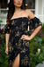 Dress Minoaka Black Gold Pua Kalaunu