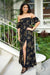 Dress Minoaka Black Gold Pua Kalaunu