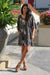Dress Pilina Taupe Teal Ti Leaf