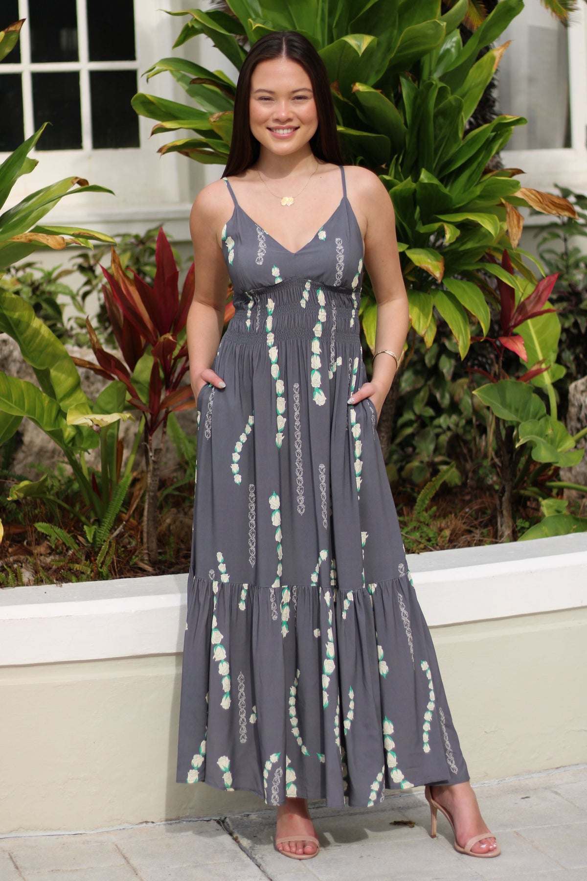 Dress Waiʻehu Taupe Lei Loke