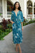 Women's Dress Wai in Green Hāpuʻu - Front View | Kahulaleʻa