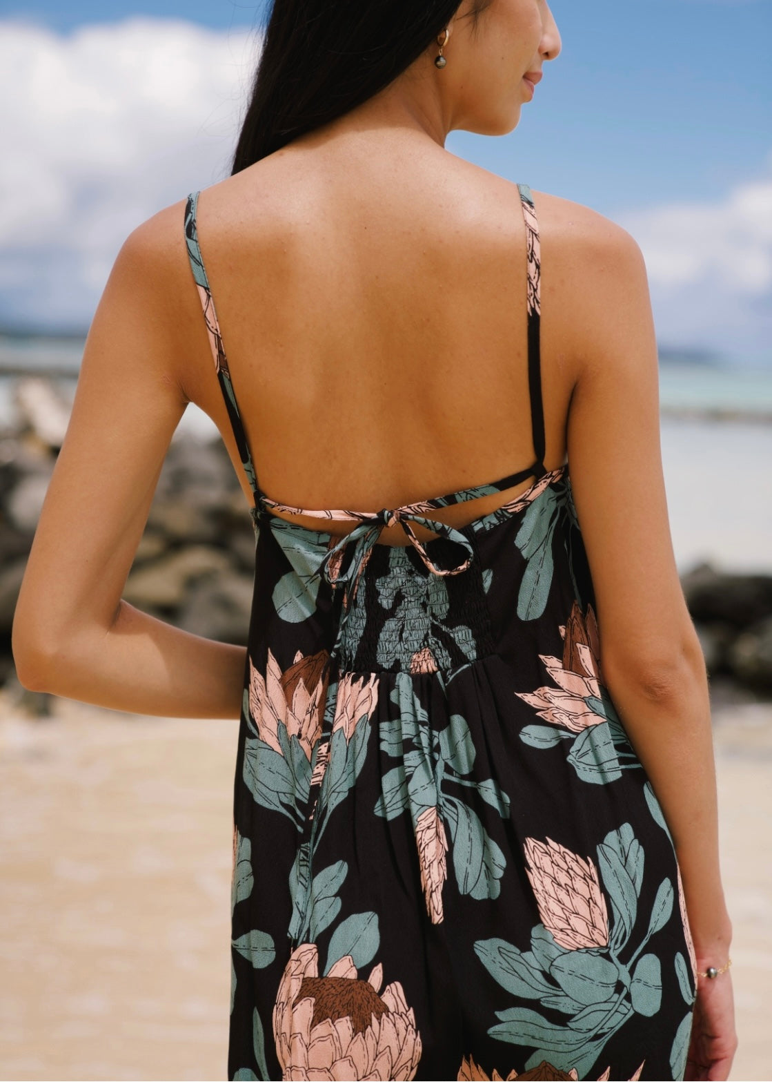 Women's Dress Hiki in Protea - Back View | Kahulaleʻa