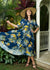 Women's Dress in Leilehua Royal Blue & Lehua Mamo - Front View | Kahulaleʻa