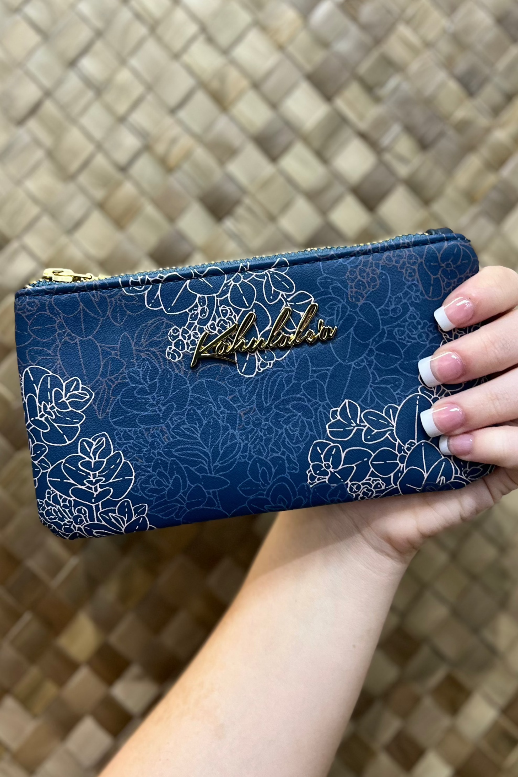 Zipper Pouch Vegan Leather Midnight Liko