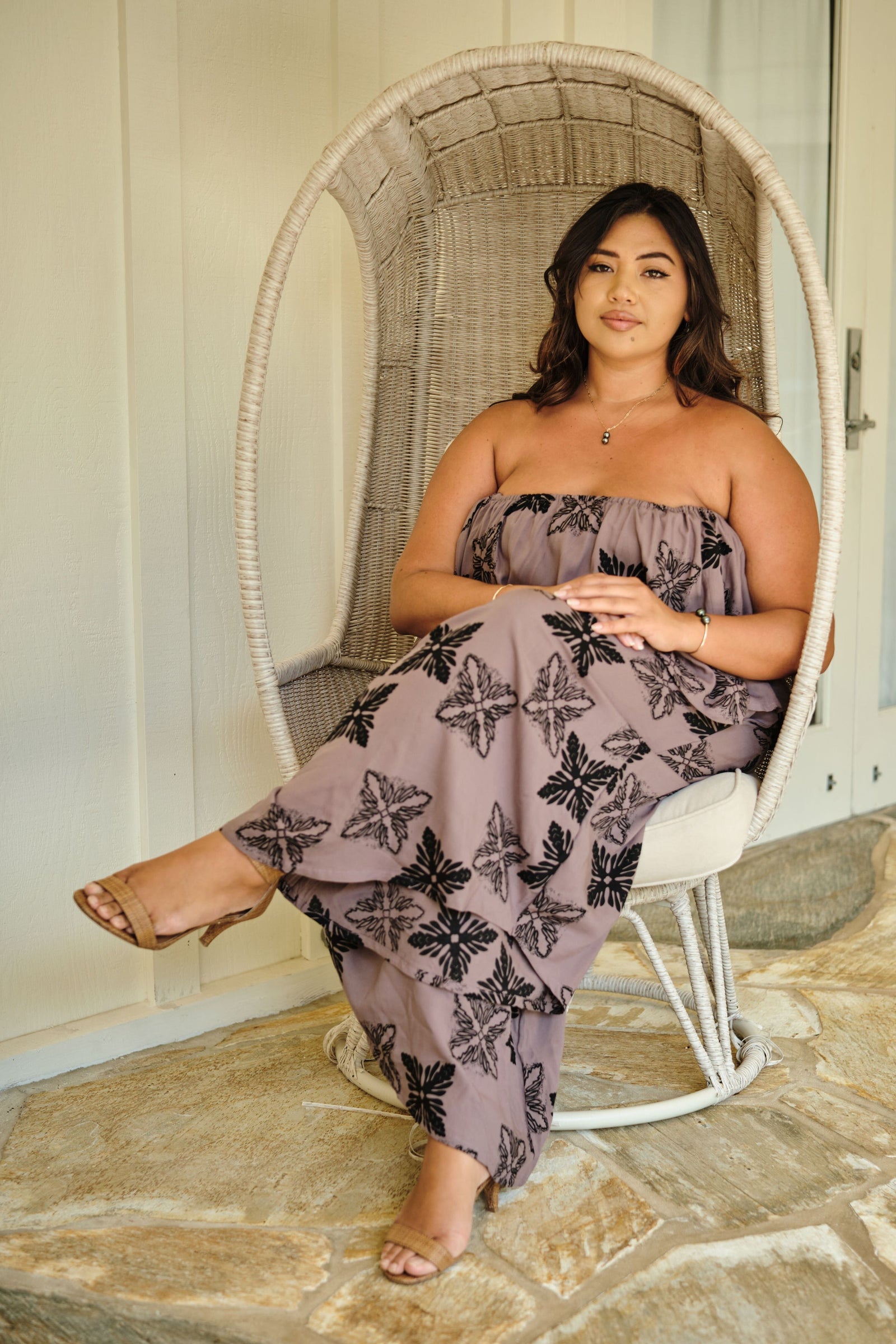 Jumpsuit Mahealani Aubergine Tūtū's Quilt