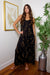 Dress Halemanu Black Gold Lei Pua Kalaunu