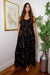 Dress Halemanu Black Gold Lei Pua Kalaunu