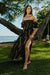 Dress Hoʻolaʻi Black Gold Lei Pua Kalaunu