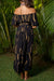 Dress Makaha Black Gold Lei Pua Kalaunu