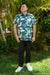 Men's Holoholo Polo Shirt Emerald Naupaka