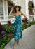 Women's Dress Kalaheo in Green Hapu’u - Front View | Kahulaleʻa