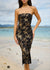 Women's Dress Leimakamae in Gold Ti Leaf & Black - Front View | Kahulaleʻa