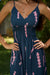Dress Waiʻehu Deep Blue Lei Pua Kalaunu