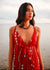 Women's Dress in Makamae Red Lei Loke - Close Up | Kahulaleʻa
