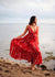 Women's Dress in Makamae Red Lei Loke - Front View | Kahulaleʻa