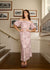Women's Modern Mu‘u Dress in Rose Quilt - Front View | Kahulaleʻa