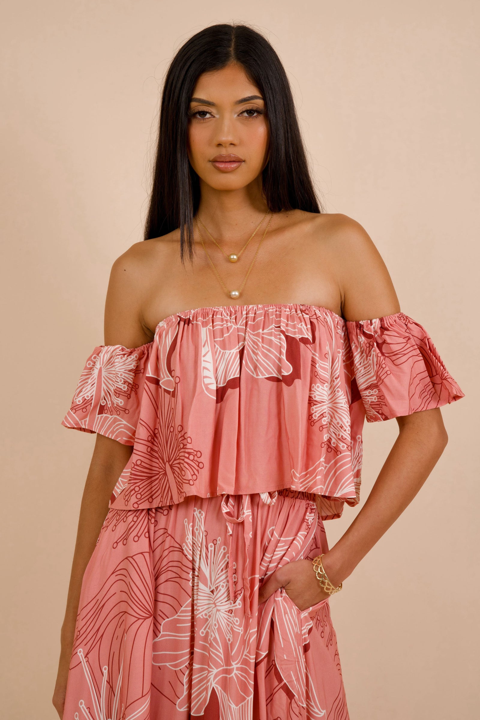 Women's Nainoa Top in Berry Koki'o - Front View | Kahulaleʻa