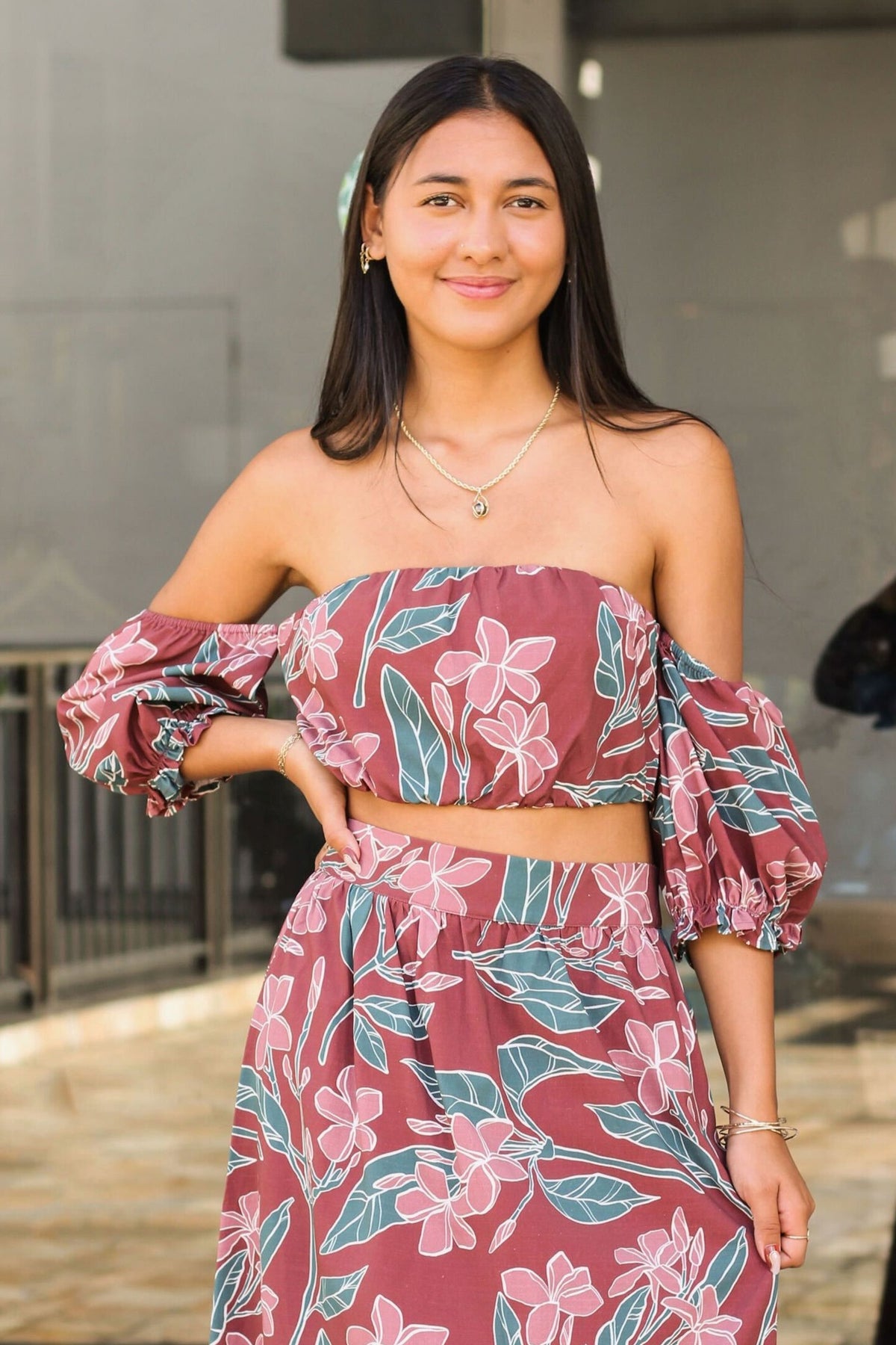 Women's Pa'ania Top &amp; Skirt in Luana - Front View | Kahulaleʻa