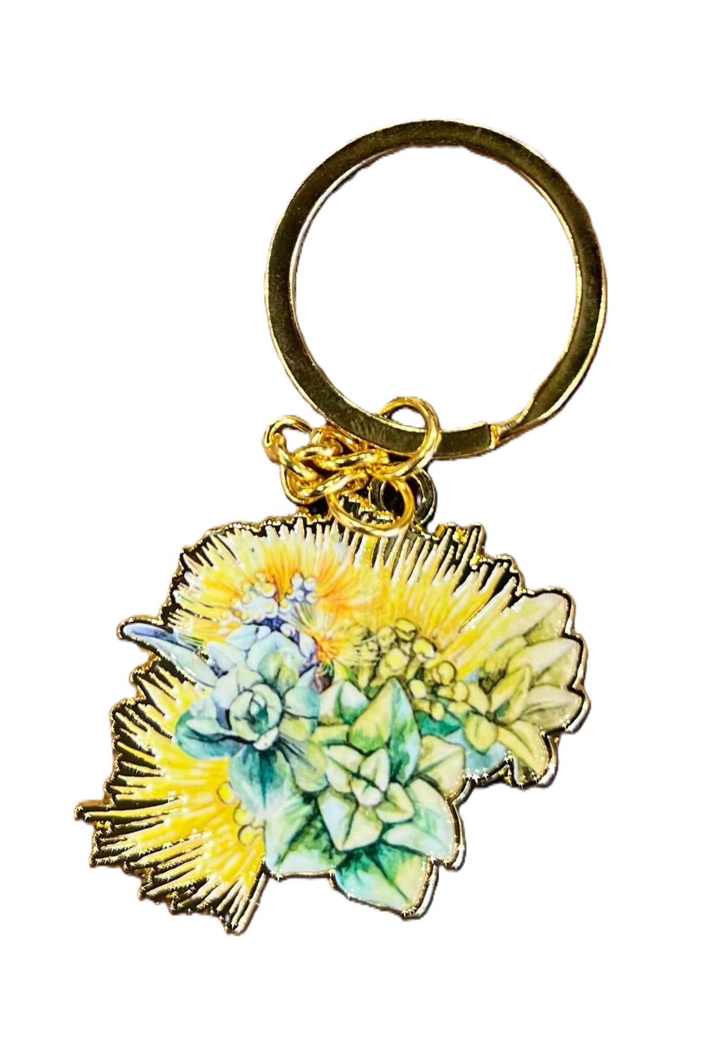 Yellow Lehua Mamo Keychain