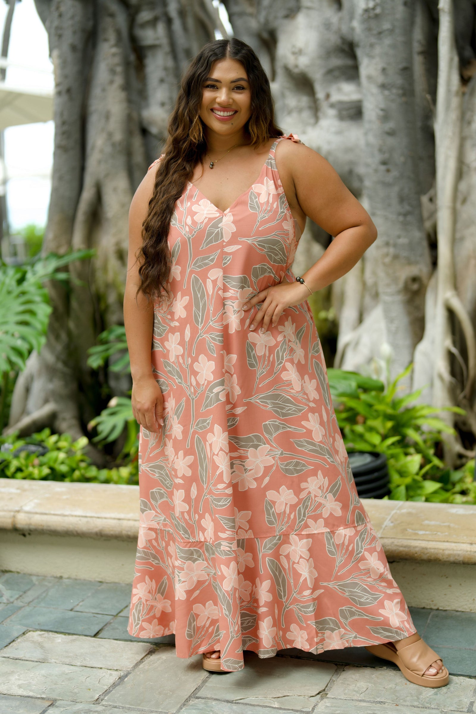 Dress Hōkūlani Maxi Peach (Blush) Pua Melia