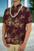 Men's Aloha Shirt Amethyst Gold Pua Kalaunu