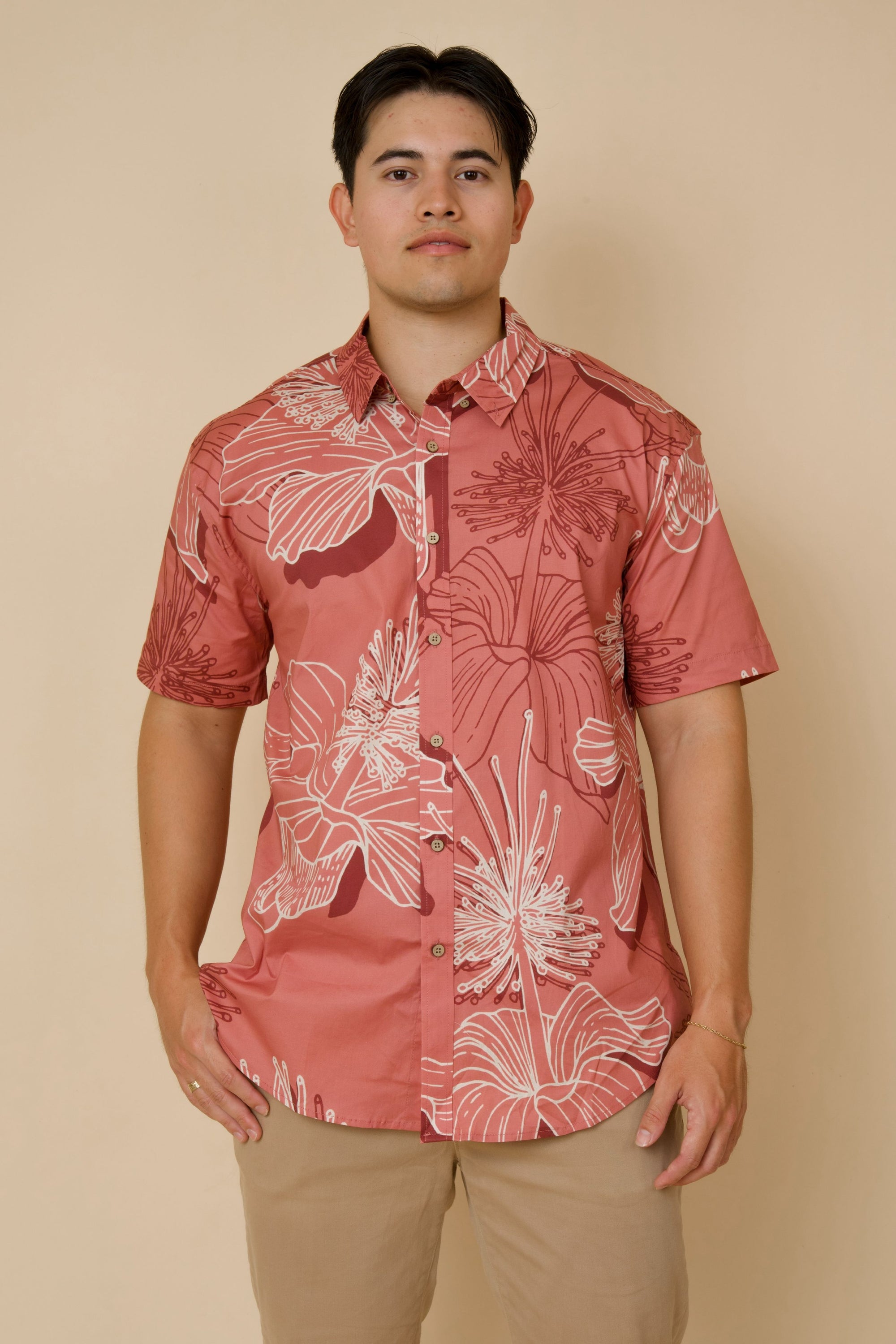 Men's Aloha Shirt Berry Kokiʻo