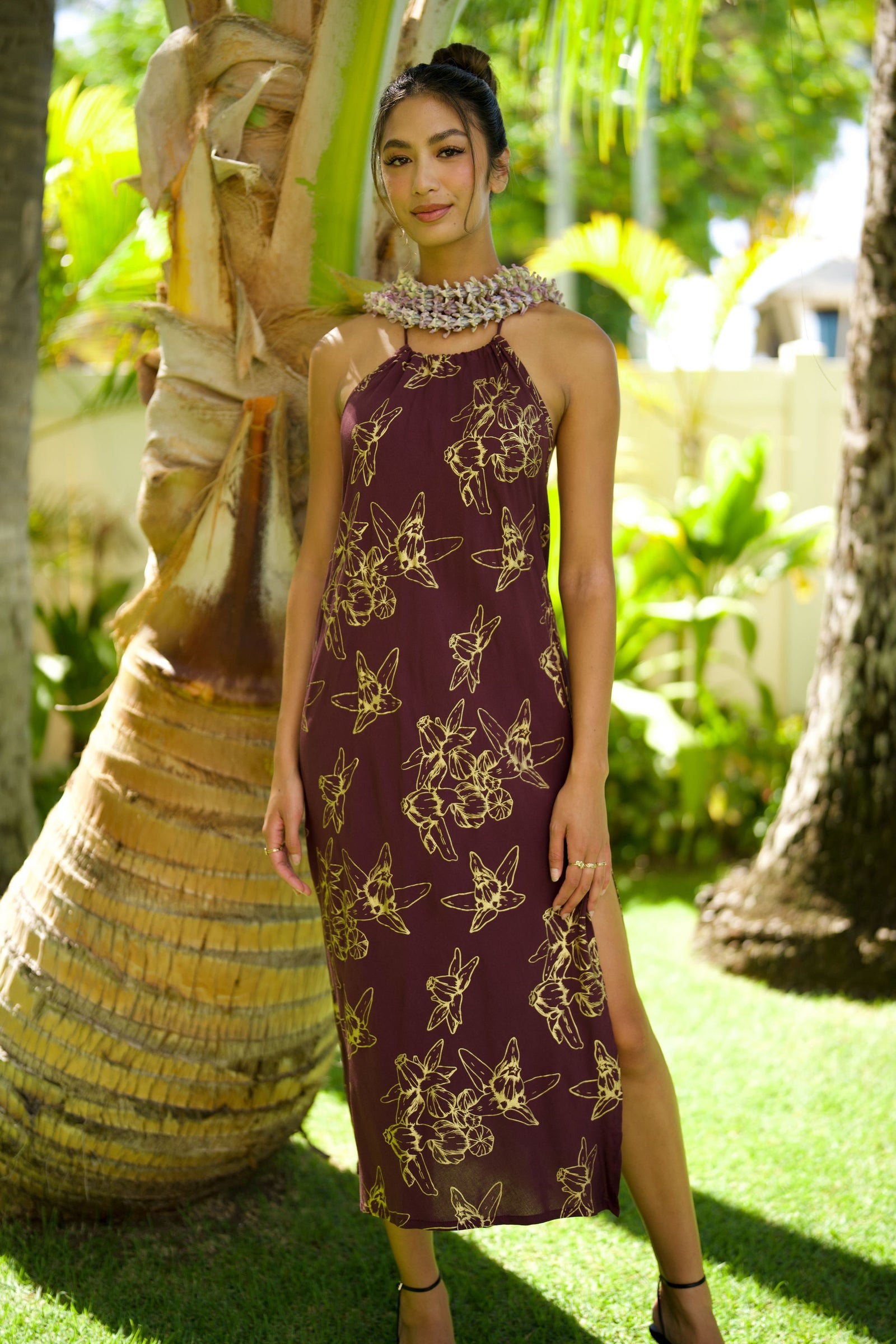Dress Hekili Amethyst Gold Pua Kalaunu